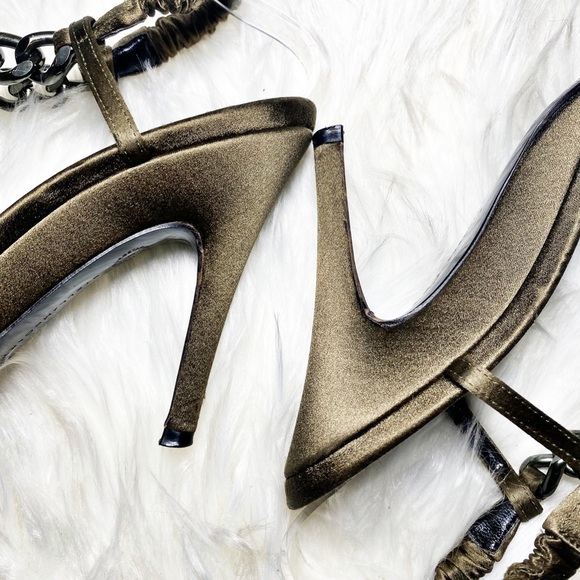 STELLA MCCARTNEY Slingback Chain Link Stilettos, Size 38 (US7) - Picture 7 of 10